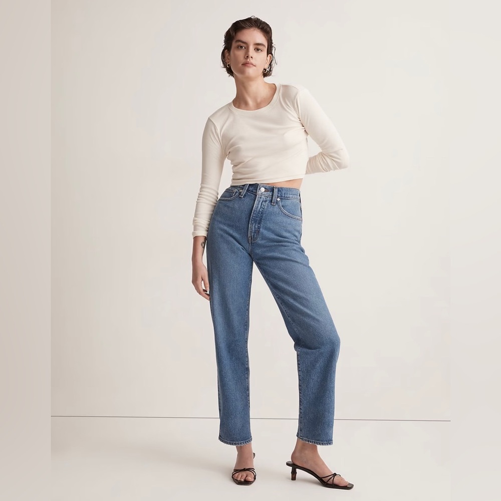 The perfect vintage straight jean in earlwood wash (brand new) madewell